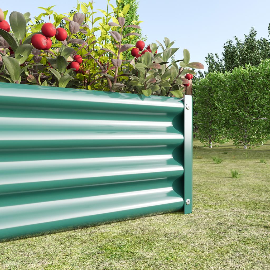 Metal Raised Bed, Raised Beds made of Robust Sheet Steel, Rust Protection, Kit without Bottom, Ideal for Vegetables, Herbs & Flowers Anthr
