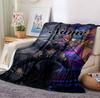Custom Name Night Cello Flannel Blanket Throw Blanket Soft Warm Sofa Bed home Decor Unique Gift
