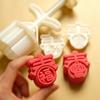 Traditional Pastry Mold Mooncake Molds Plastic Dessert Moulds Spring Festival Character Mold Suitable for Festive Treats
