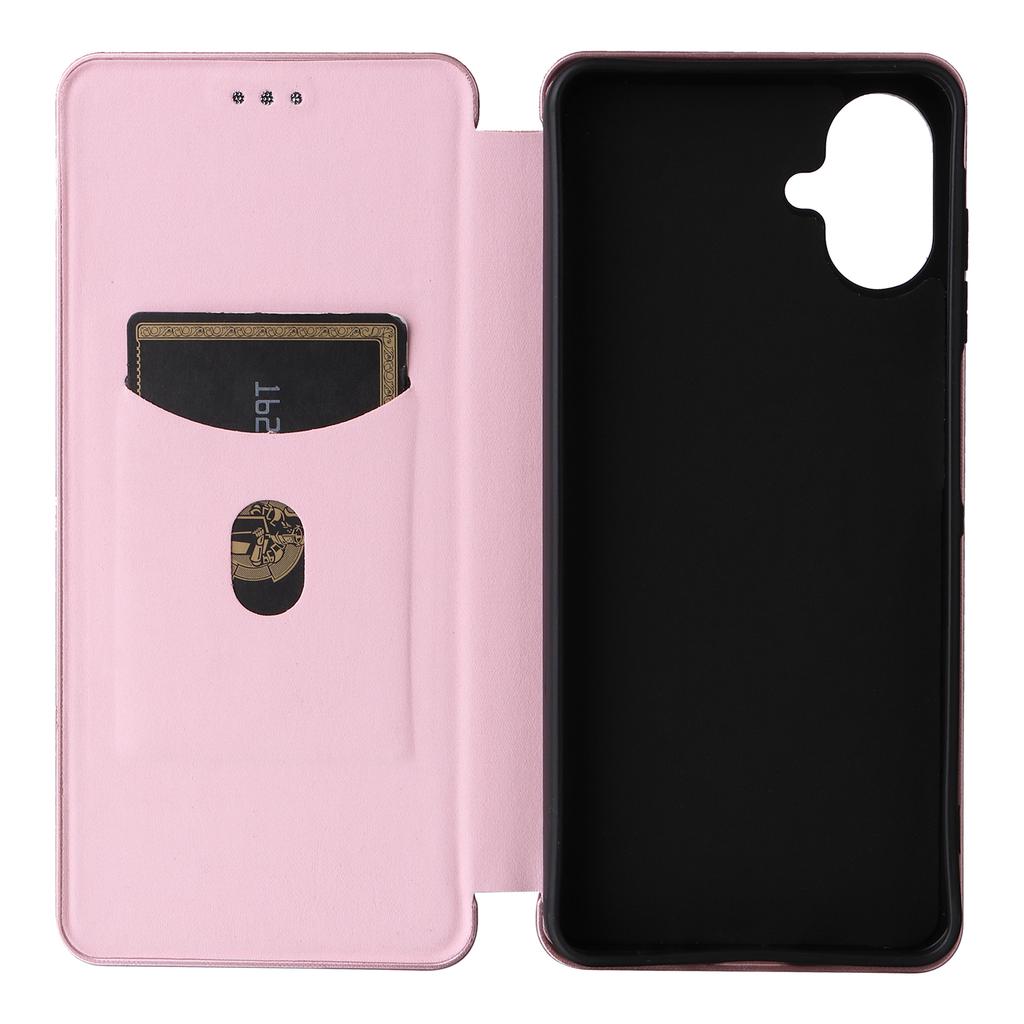 For Samsung Galaxy A07 4G Case Carbon Fiber Texture Drop-Proof PU Leather Phone Cover