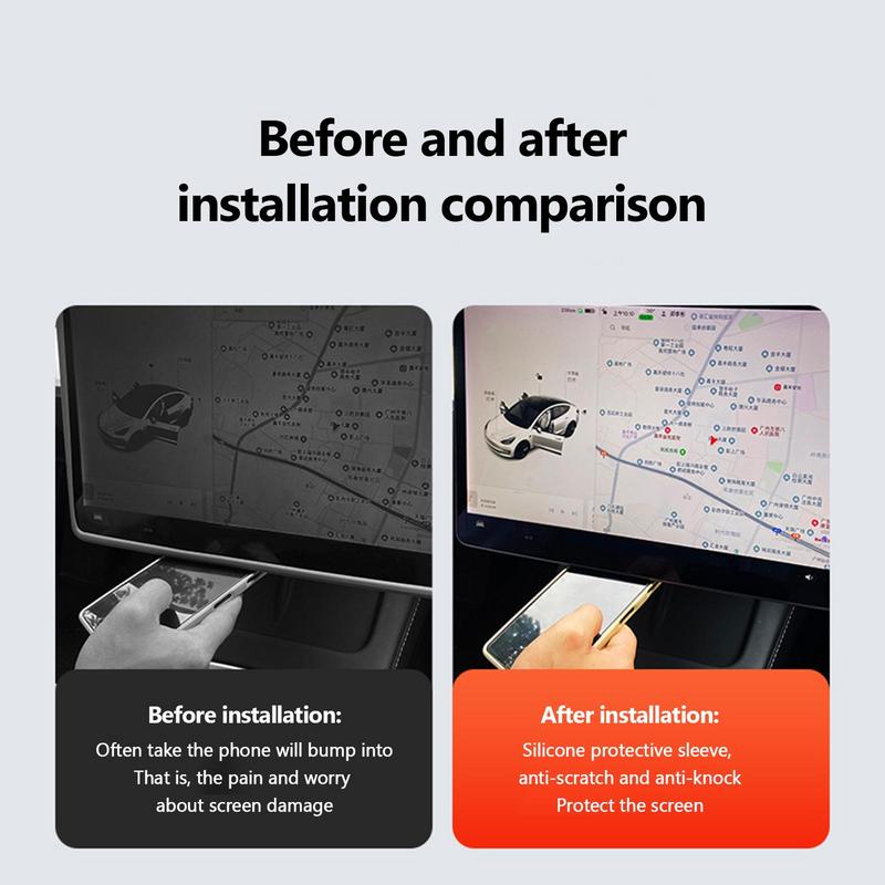 Screen Protector Frame Cover For Tesla Model 3 Model Y 2025 Center Console Navigation Screen Trim Cover Model Y 2025 Accessories