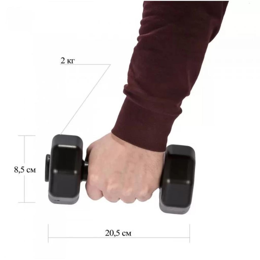 Гантелі для фітнесу PERTO 2шт композитні пластикові Чорний