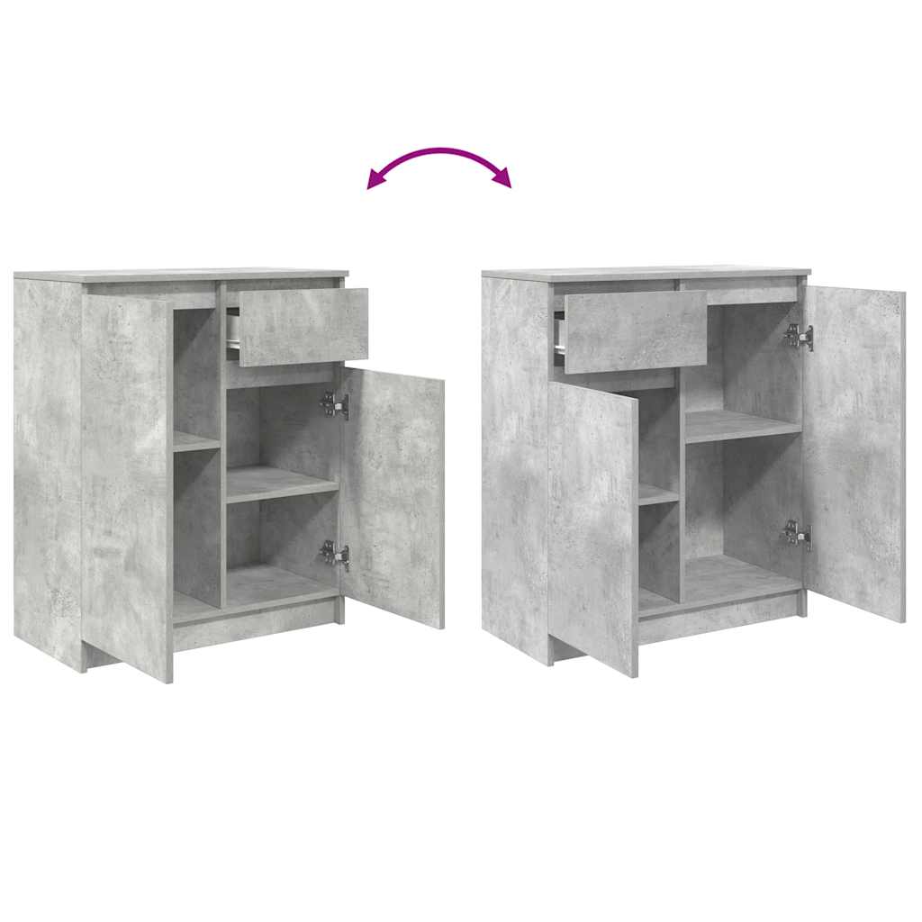 Sideboard with Drawer Concrete Grey 71 x 35 x 84 cm Particleboard
