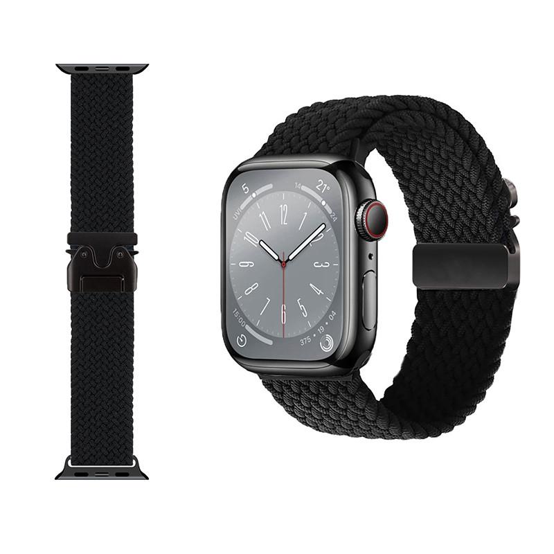 Парашютные ремешки Нейлоновый плетеный браслет Ремешок для Apple Watch 46мм 42мм 45мм 49мм 44мм 41мм iWatch Серии 11 10 SE 3 Ultra 3 9 8