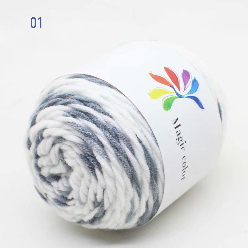 50 г/моток Взрослый шарф Разноцветное секционное крашение 8 нитей Хлопковая пряжа Пряжа Сделай сам Ручное вязание