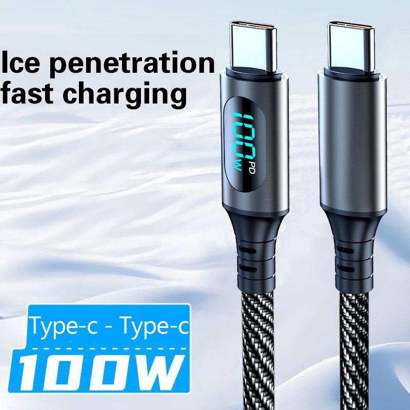 120 Вт USB Type-C кабель для Honor Samsung Super Charge Быстрая зарядка USB C Зарядное устройство Кабель данных Провод Шнур 1 м 2 м