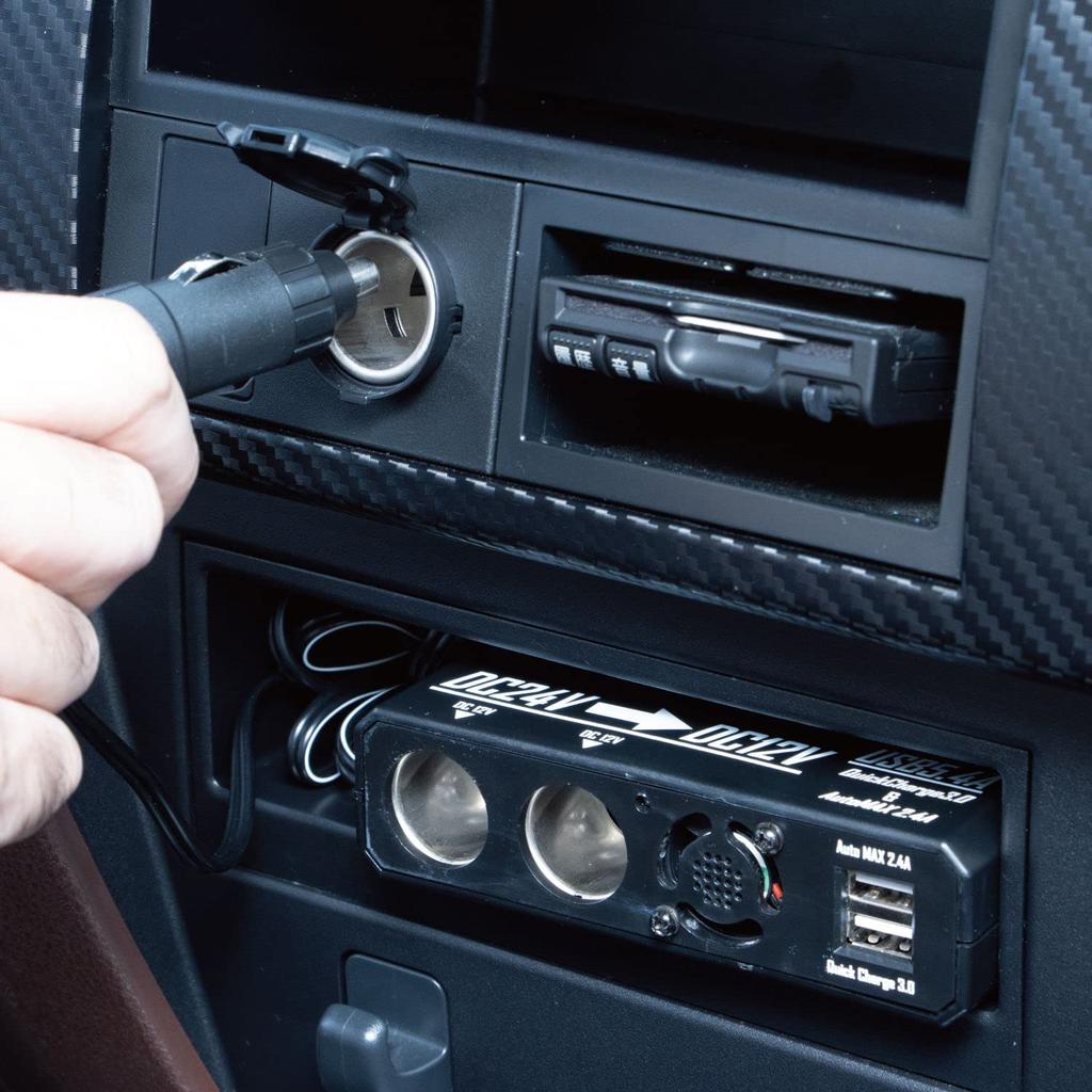 JET INOUE Разъем-преобразователь с прикуривателем 502249 DC-DC USB, Тип, Черный,