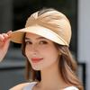 Солнцезащитная шляпа с полым верхом, регулируемая застежка-липучка, широкий козырек 360 градусов, защита всего лица от УФ-лучей, летняя шляпа для улицы