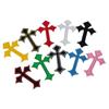 22pcs Non Woven Fabric + Embroidery Cross Patches 11 Colors Cross Cross Embroidered Patches 7.6*10.7cm DIY Iron Patches