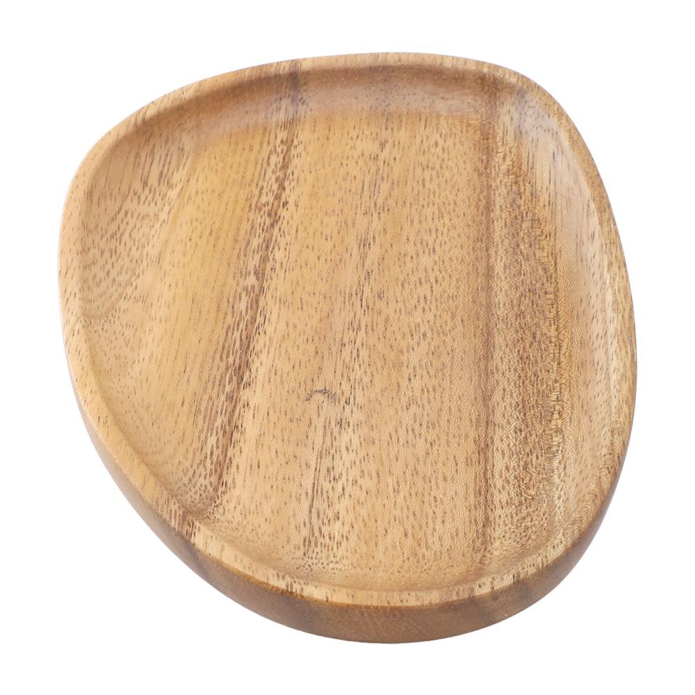 Wood Serving Tray Irregular Shape Food Platter Easy To Clean Storage Tray Dining Table