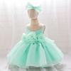 Toddler Girls 1st Birthday Dress with Heandband Bow Cute Baby Baptism Gown Kids Wedding Party Elegant Princess Vestidos Christmas Costume Dress