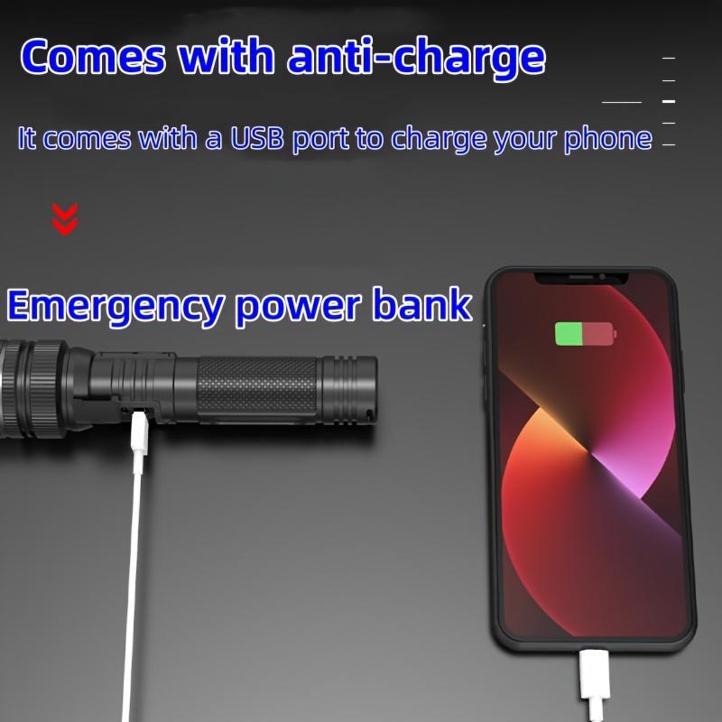 Яркий светодиодный фонарик с цифровым дисплеем, перезаряжаемый через USB, алюминиевый выдвижной наружный аварийный светильник, 150 люмен, 3 режима, белый лазерный модуль