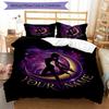 3pcs Custom Name Galactic Dancer Printed Bedding Set Duvet Cover Closure Includes 1 Duvet Cover & 2 Pillowcases, Soft and Comfortable for All Seasons.