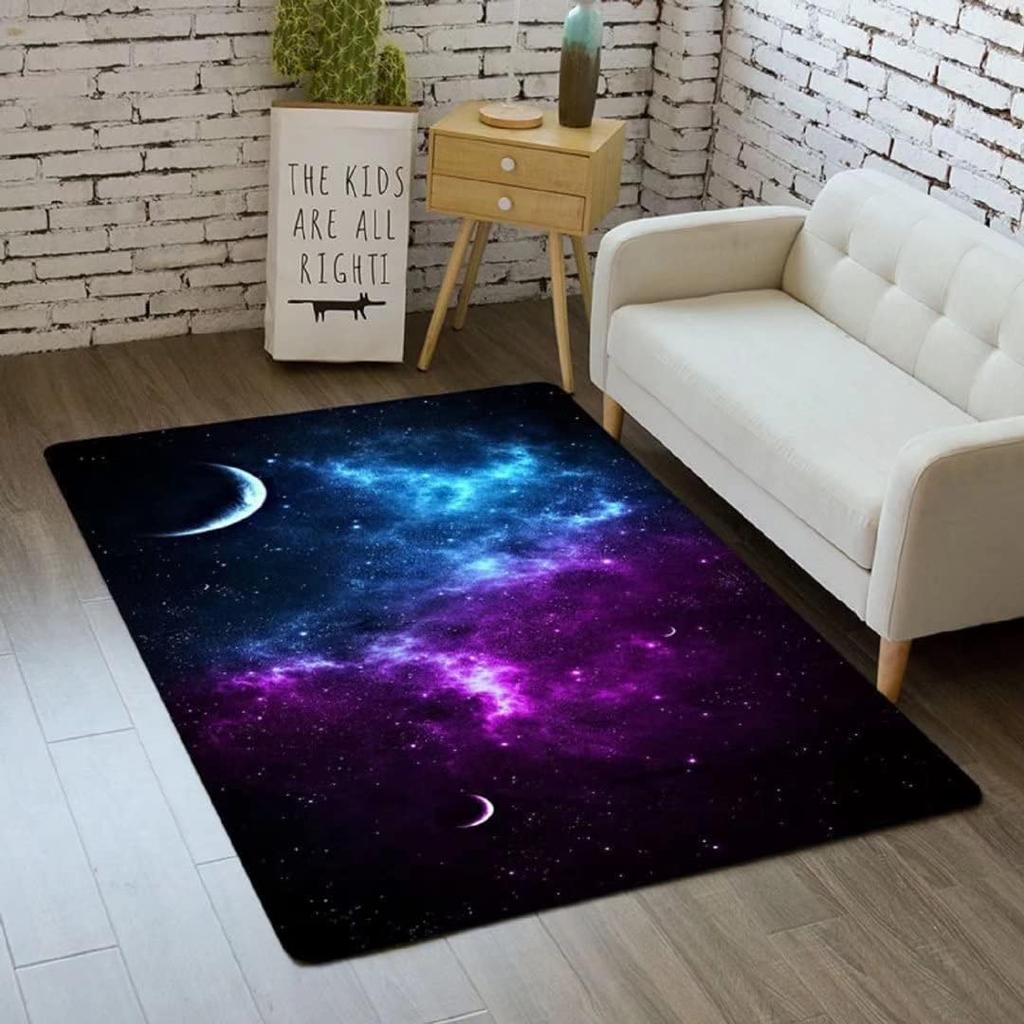 3D Галактика Ковер Космос Кухонный Коврик для Детской Комнаты Мальчика Нескользящий Ковер для Ползания в Детской Игровые Коврики для Столовой
