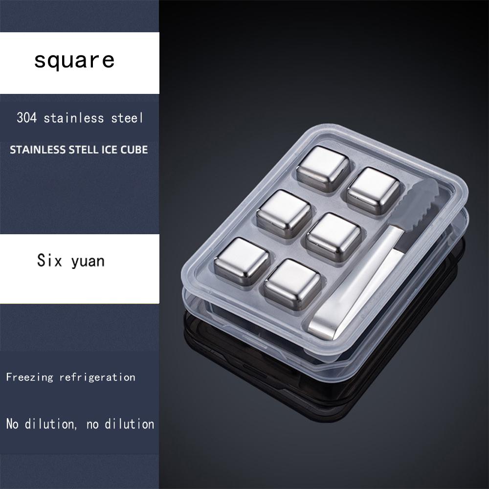Whiskey Stones Stainless Steel High Cooling Technology Ice Cubes Reusable Wine Drink Freezer Cooler Rock for Birthday Gifts Men 6