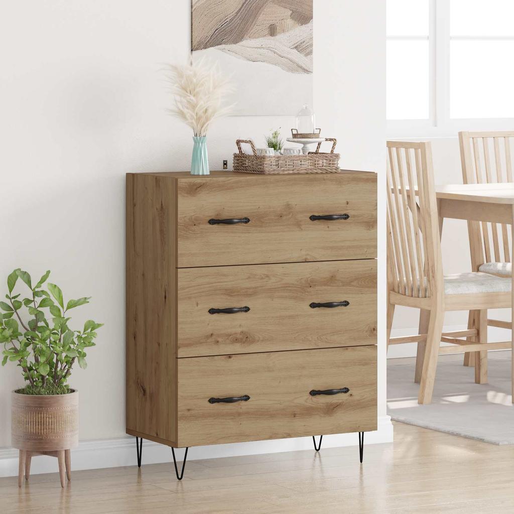 Sideboard Artisan Oak 69.5 x 34 x 90 cm Engineered Wood and Iron