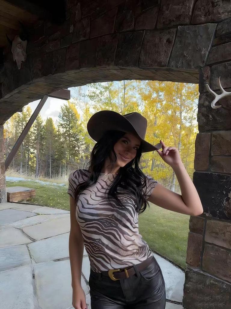 Летний бестселлер 2026: Женский топ европейского и американского стиля, облегающий, с принтом в виде сетки