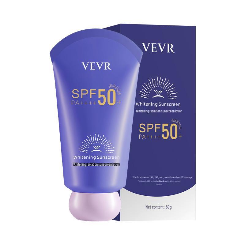 VEVR Осветляющий солнцезащитный лосьон, Защита от УФ-лучей, Водостойкий, Защита от пота, Освежающий, Нежирный, 60 г