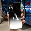 Противоударный чехол для телефона ZTE Blade V40S/Axon 40 SE/V70 Pro с начальной буквой, цветочным узором и блестящим звездным небом