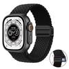 Плетеное нейлоновое петлевое ремешок для Apple Watch Ultra 3 2 49 мм 11 10 46 мм 42 мм 9 8 7 45/41 мм Магнитный ремешок iWatch 6 5 SE 44/40 мм Correa