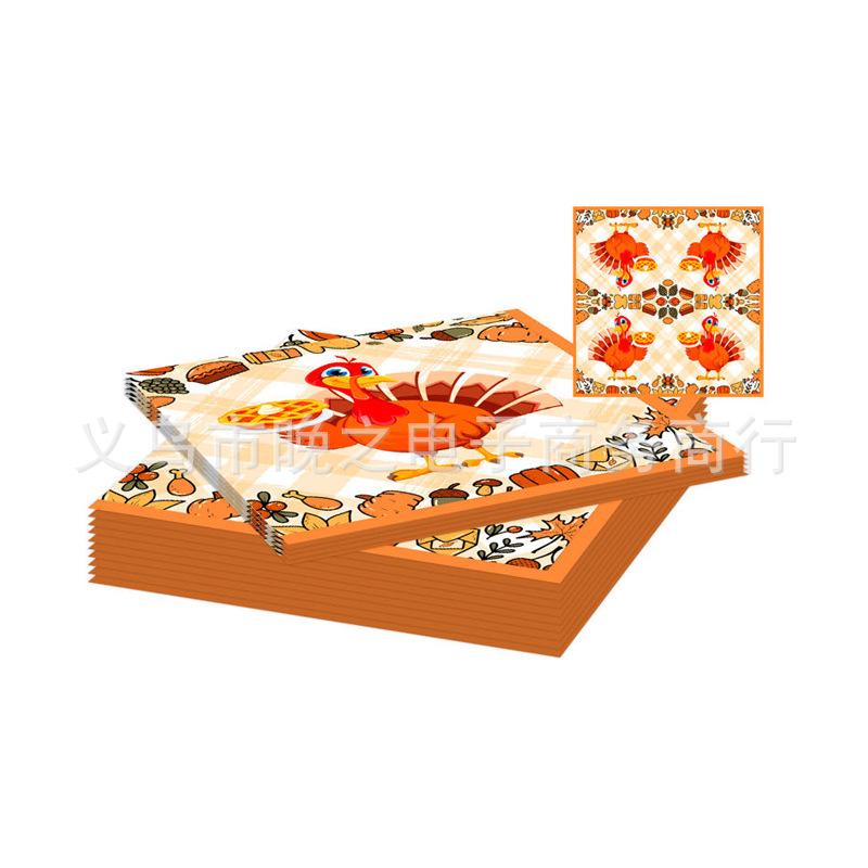 Праздник урожая на День благодарения Фестиваль индейки Праздничный набор посуды Бумажная тарелка Чашка Бумажное полотенце Скатерть Нож Вилка Ложка