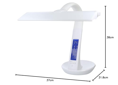 Gentos LED Desk Light [Brightness 1100 Lumens] Eye-Friendly Desk Light Lumisus DK-R109WH White
