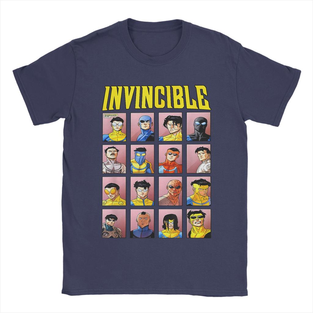 Invincible Variants Аниме Мужская футболка Марк Грейсон Новинка Футболки с коротким рукавом и круглым вырезом Футболки Хлопок Подарочный товар