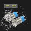 12mm Self-Locking Metal Button Switch with Light, 24V, Resettable, Optional Socket