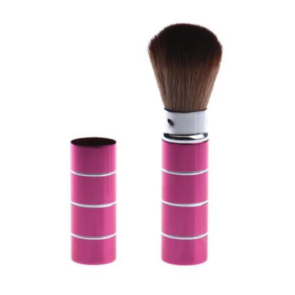 Fashion Metal Professional Facial Portable Blush Brush Makeup Tools Retractable