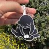 Creative Pull Play Egg Cat Keychain Pendant Cute And Funny Rotatable Acrylic Bag Pendant For Women Keyring Purse Bag Accessory