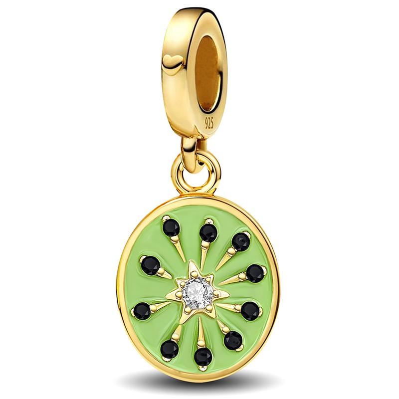 Медно-оранжевый арбуз фруктовая серия шармы бусины подходят для изготовления браслетов и ожерелий своими руками подарок высококачественной ювелирной бижутерии