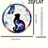 Galaxy Cat & Butterfly Sun Catcher. Acrylic Stained Decor for Porch, Garden, Office. A Perfect Gift.
