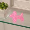 Glitter Balloon Dog Squeeze Toy, Stress Relief Transparent Dog Sensory Toy, Soft Stretchy Animal Shape Fidget Toy for Home Office Classroom