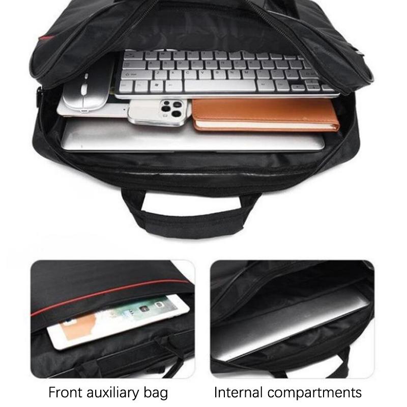 1 шт. 15,6-дюймовая сумка-мессенджер для ноутбука на плечо, сумка-тоут на молнии, деловая портативная нейлоновая сумка для компьютера, простой стиль