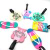 Cartoon PVC Soft Plastic Luggage Tag Silicone Boarding Check Tag Suitcase Tag Children's School Bag Tag