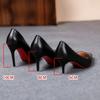 Black Stiletto Heels Pumps Women Patent Leather Office Shoes Woman Plus Size 43 Pointed Toe High Heels Shoes Zapatos Mujer