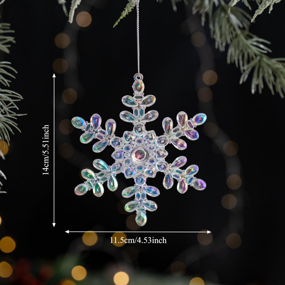Transparent Christmas Crystal Pendants Acrylic Hanging Ornaments  Navidad Noel