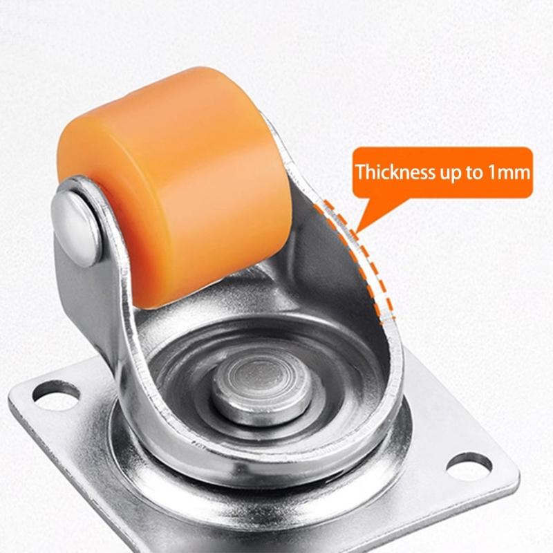 4pcs Mini Furniture Casters Easy To Install Rubber Wheel  Floor Protections for Easy  Movement Of Small Furniture