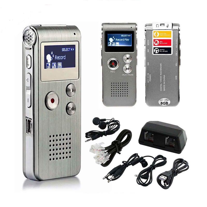 Диктофон Мини 8 ГБ Цифровой звук Аудиорекордер Диктофон MP3-плеер