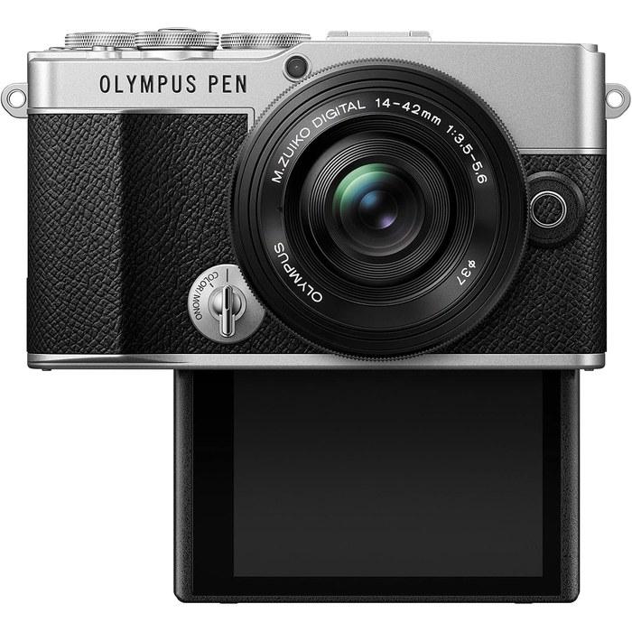 Olympus PEN E-P7 14-42mm EZ Lens Kit Silver (ED 14-42mm F3.5-5.6 EZ)