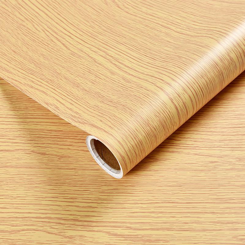 Furniture Renovation Stickers Self-adhesive Wood Grain Stickers Wallpaper Veneer Closet Cabinet Board Wooden Door Desktop Waterproof Imitation Wood