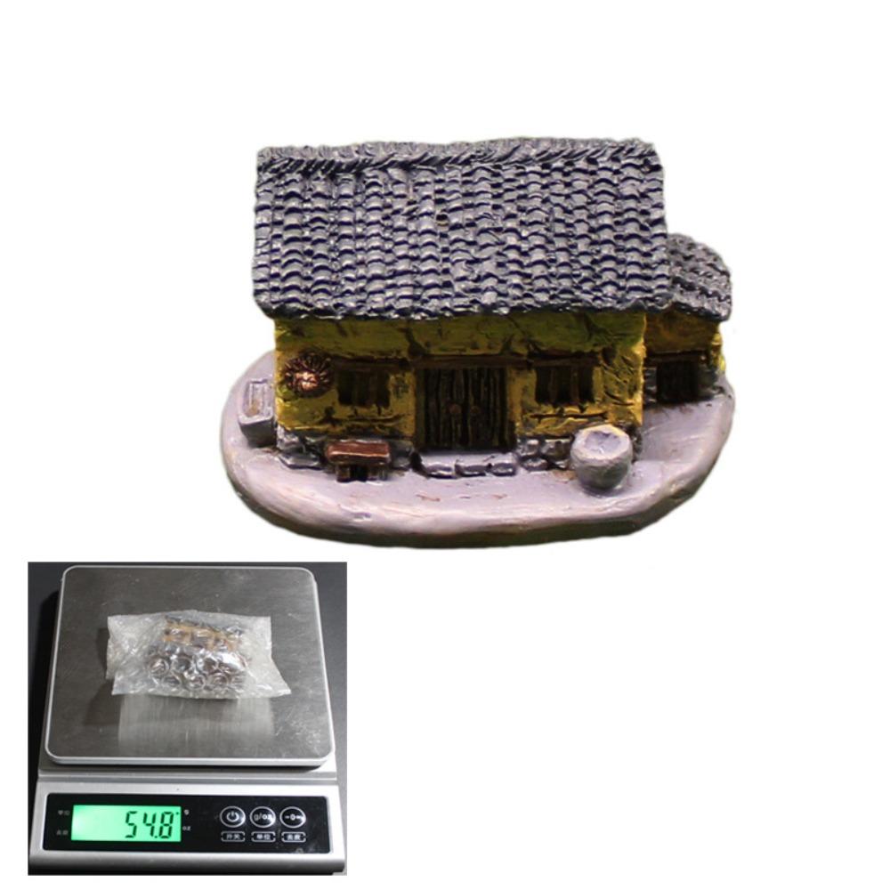 Белый Желтый Смола Деревенские Дома Смола Фигурки Домов Китайская Арка Миниатюры Домашний Декор