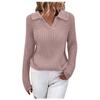 Женский повседневный свитер с V-образным вырезом и длинными рукавами