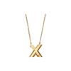 X Lv & Me Латунное ожерелье Унисекс ожерелье Золотое M61079