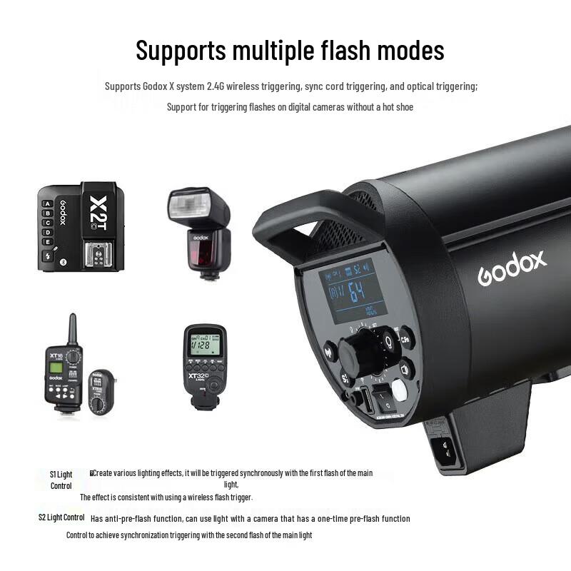 Godox DP800III-V Studio Flash with LED Modeling Lamp
