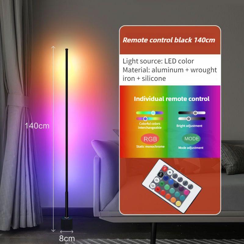 Бытовая RGB напольная лампа LED Современный скандинавский минималистичный свет Гостиная Спальня Пульт дистанционного управления Роскошные напольные светильники