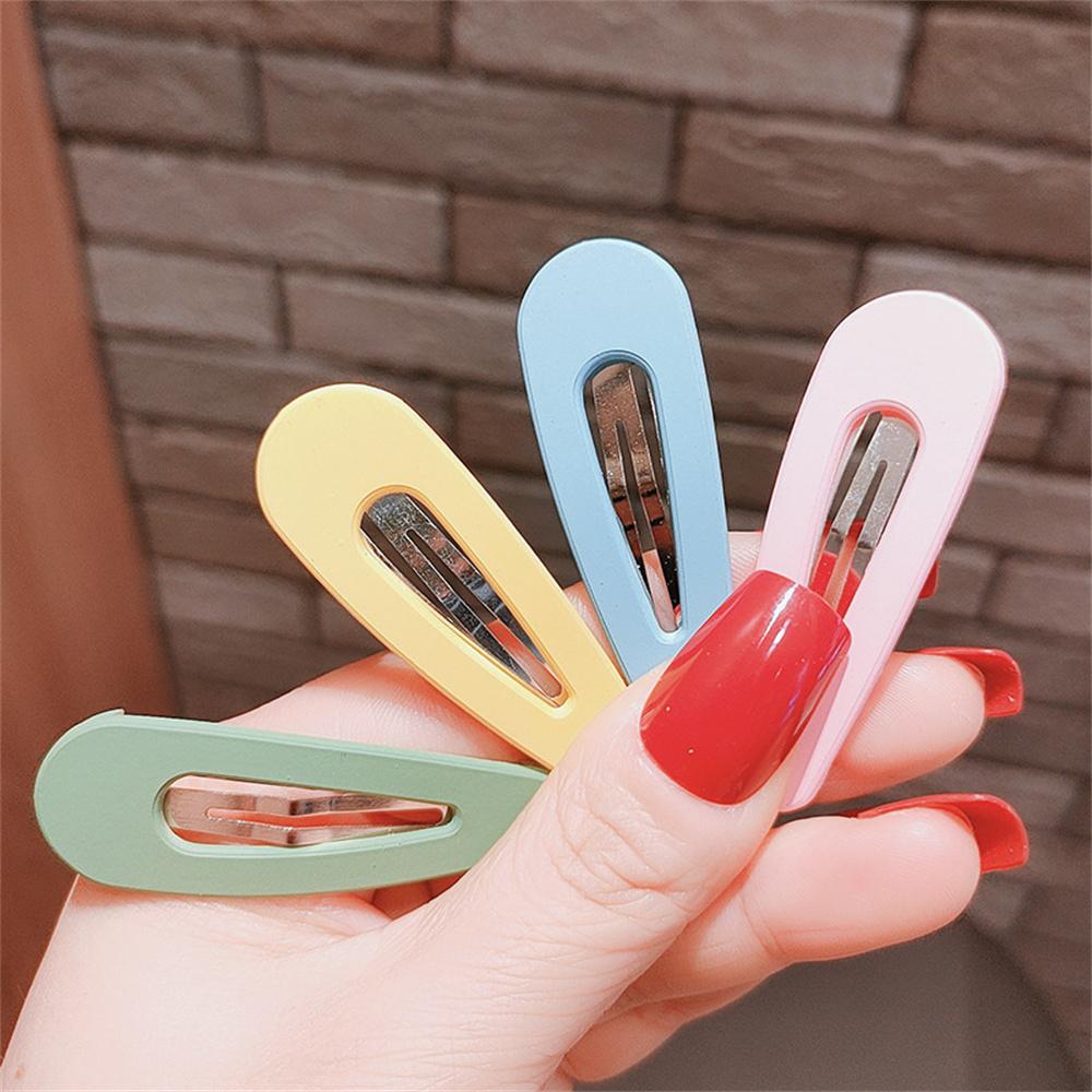 6PCS/lot Girls Fashon Solid Hair Clips Hairpins Children Candy Color Barrette Cute Hair Accessories LXY