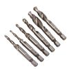 6Pcs Threaded Drill Taps High Speed Steel Portable Thread Tapping Tool with Hex Shank