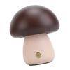 Small Wood Mushroom Lamp Night Light Cordless Bedside Touch Lamp USB Rechargeable 450mAh Battery