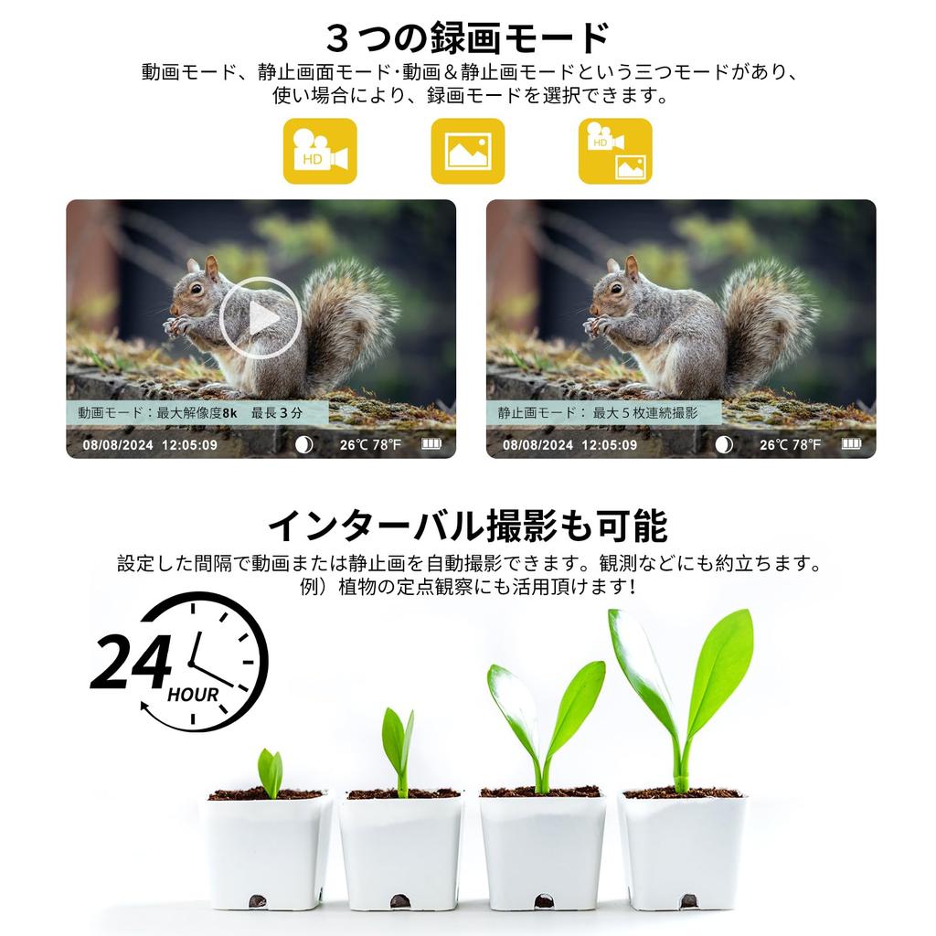 KJK Newest Trail Infrared Compatible with Wildlife Surveillance Security Battery Seconds Speed Still Image 64 Million Video Low Brightness Infrared